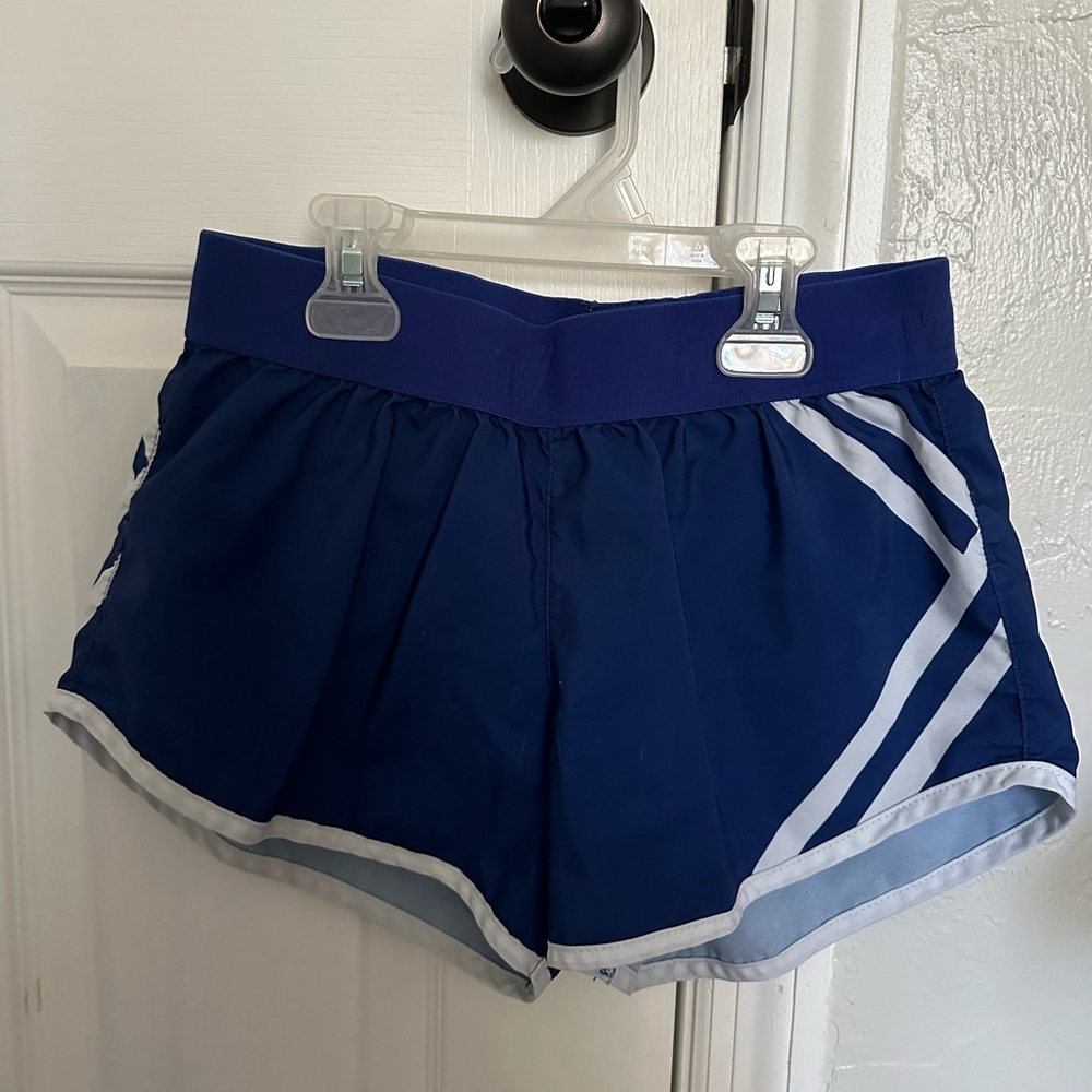 Small Blue and White Varsity athletic shorts